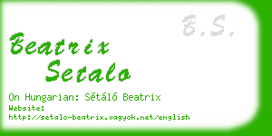 beatrix setalo business card